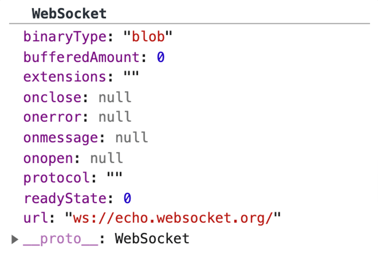 WebSocket 对象的属性